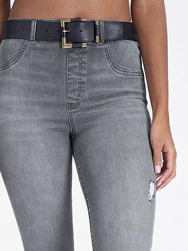 Spanx корректирующие джинсы-леггинсы "Vintage Distressed Grey"