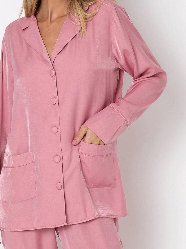 Aruelle пижама из сатина с вискозой "Robin Long Pink"