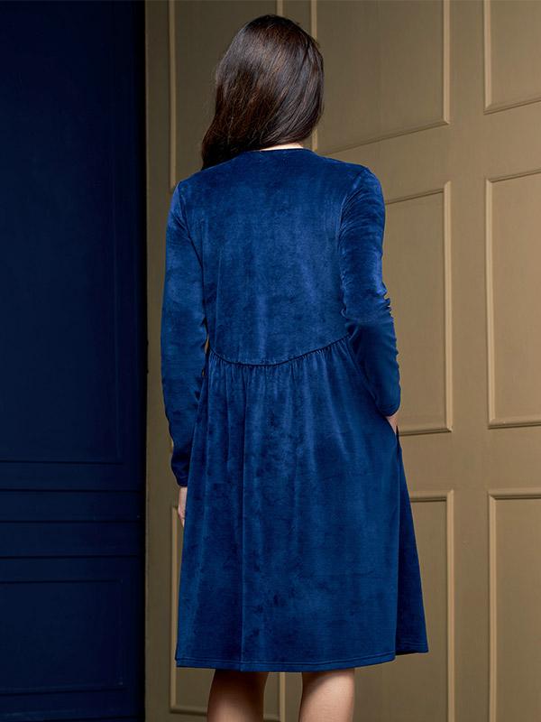 Lega puuvillane kleit "Deima Blue Velour"