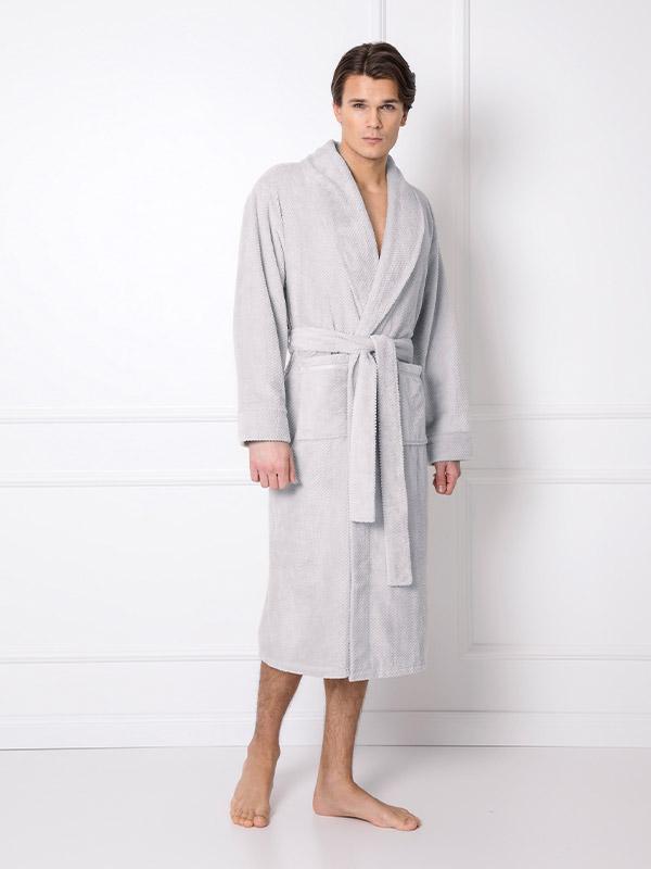 Aruelle мужской халат "Fernand Light Grey"