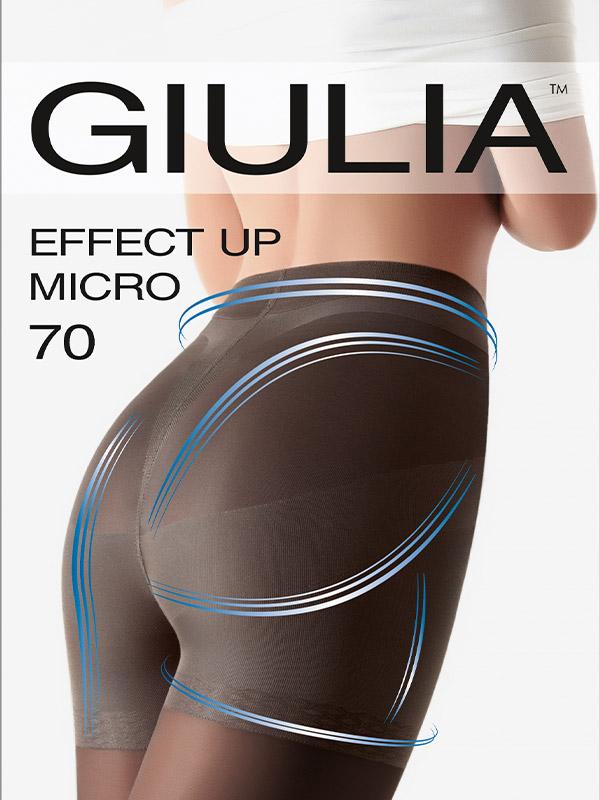 Матовые колготки из микрофибры Giulia 3D "Effect Up Micro 70 Den Nero"