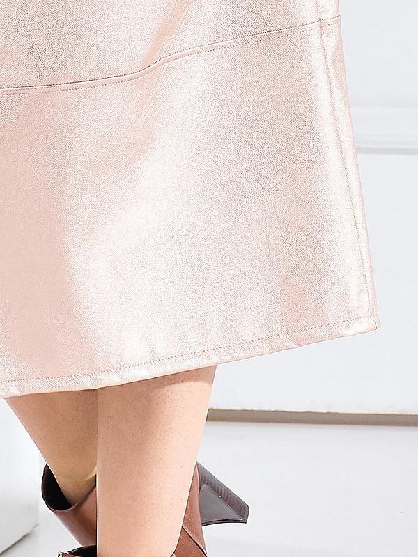 Lega юбка-миди из искусственной кожи "Irma Rose Gold"