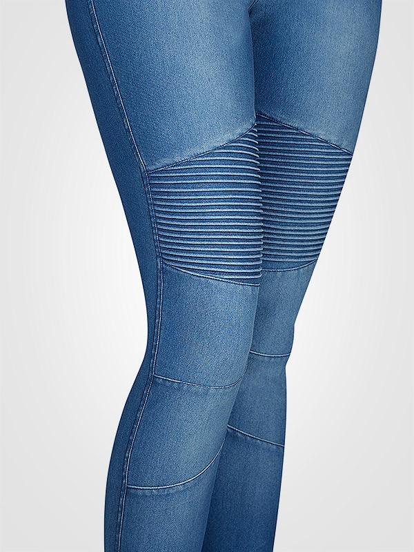 Ysabel Mora tuharaid tõstvad püksid Swarovski kristallidega "Odette Push-Up Blue Jeans"