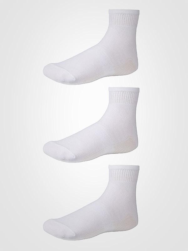 Ysabel Mora комплект из 3-х пар спортивных хлопковых носков "Ankle Breathable White"