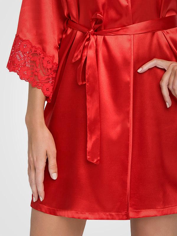 Donna атласный халат "Eva Red"