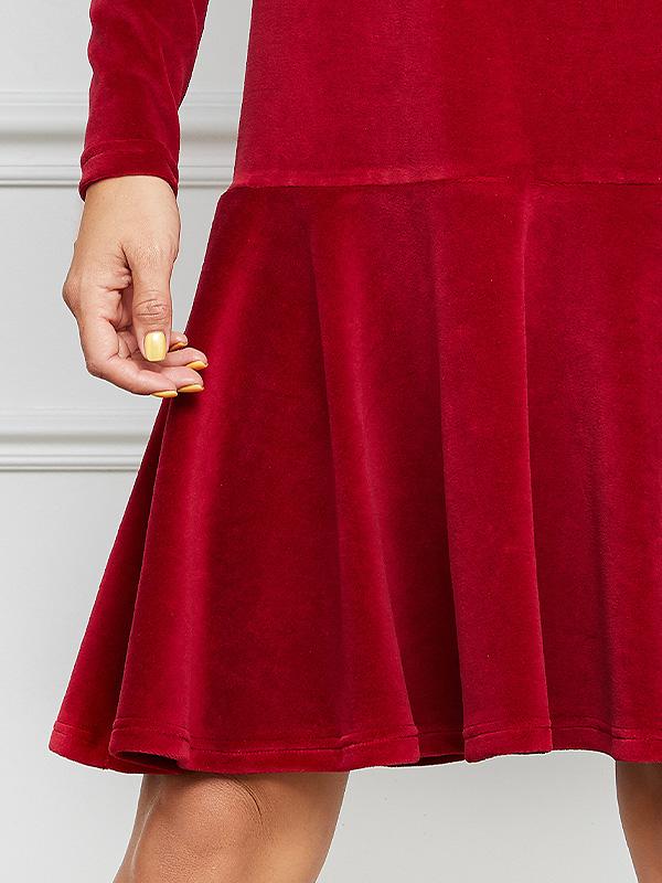 Lega puuvillane kleit "Esmee Red Velour"