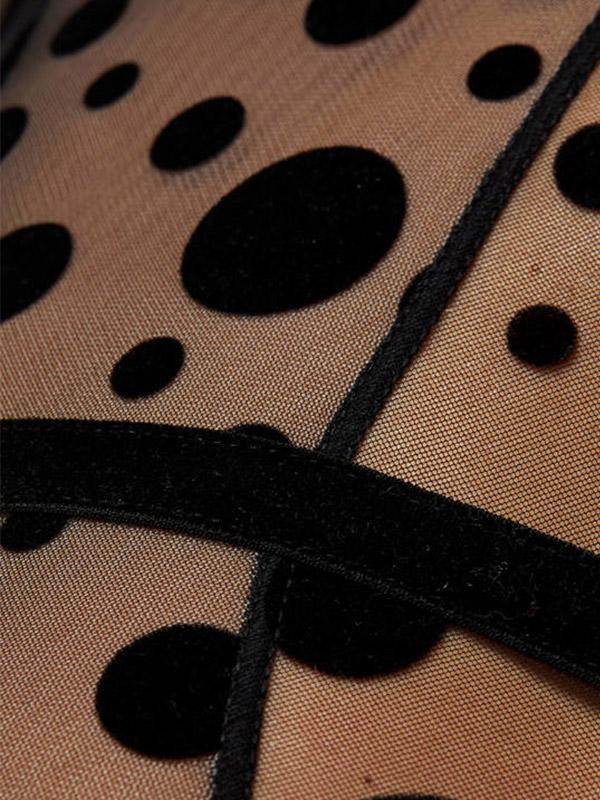 Gorteks läbipaistev bodysuit "Daphne Black Dots"