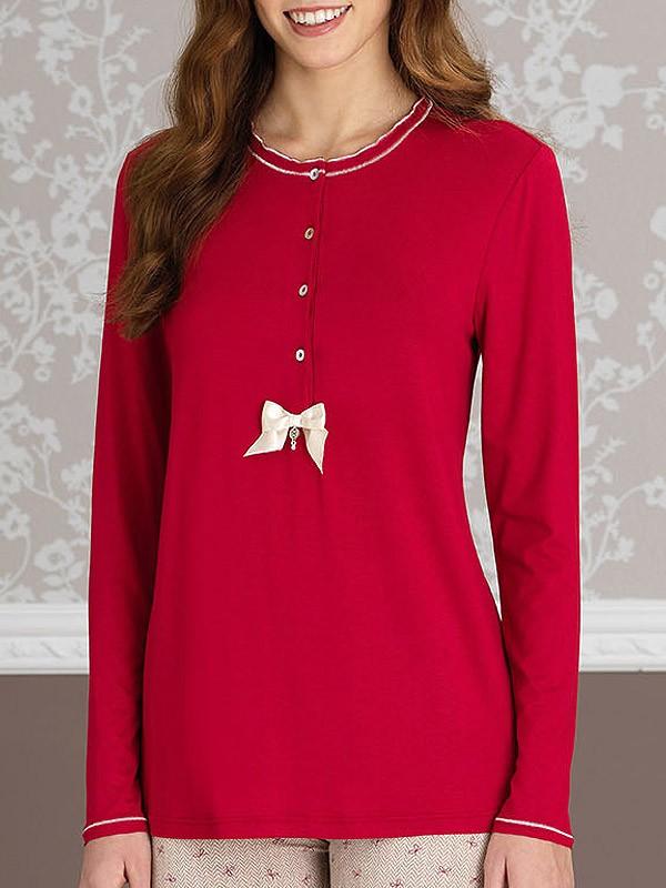 Bisbigli вискозная пижама "Little Bow Red - Cream"