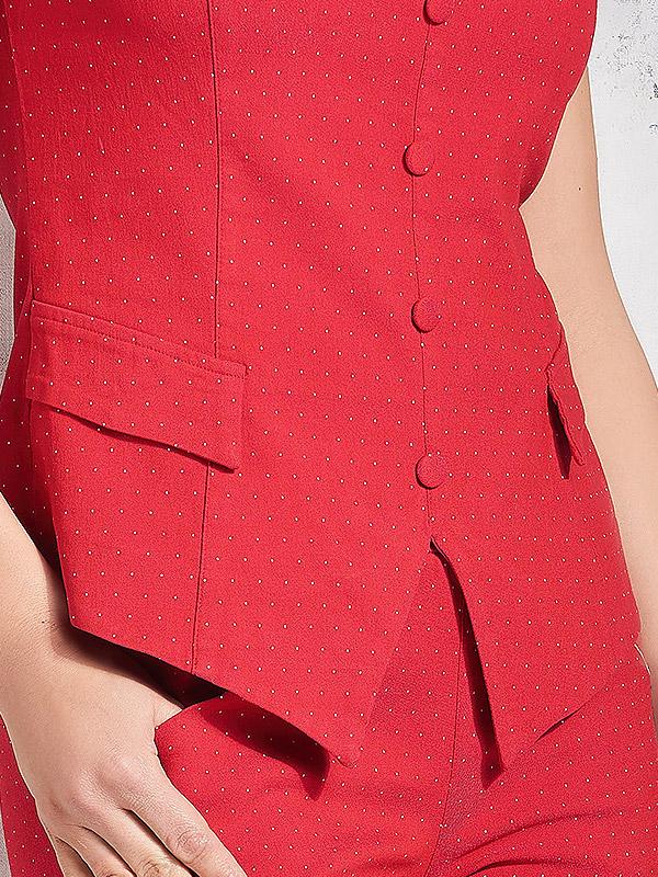Lega вискозная блузка "Leona Red - White Dots"