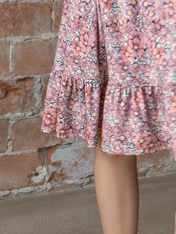 Lega veluurist laiendatud kleit "Gayane Rose Flower Print Velour"