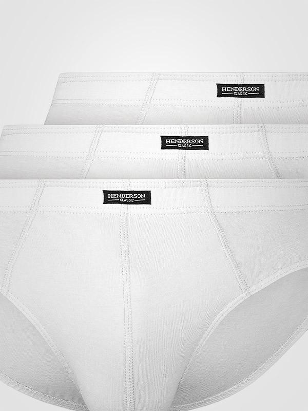 Henderson 3 paari meeste puuvillaste aluspükste komplekt "Classic White"