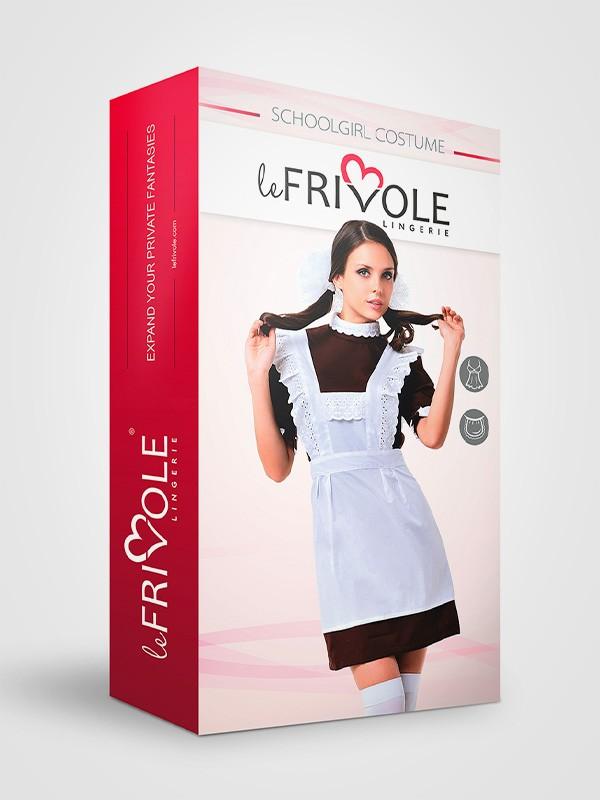 Le Frivole 2-osaline kostüüm "Schoolgirl Morgan Brown - White"
