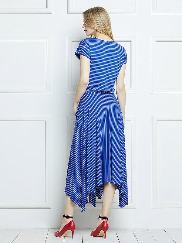 Lega viskoosist kleit "Merel Blue Stripes"