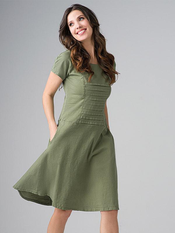 Lega veniv linane kleit "Tatiana Green"