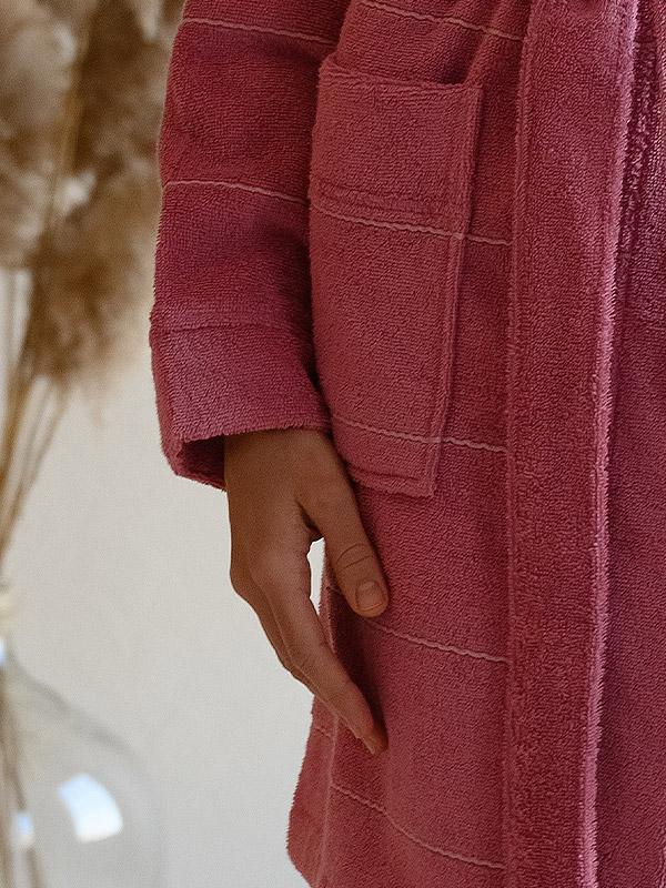 Belmanetti lühike puuvillane kapuutsiga hommikumantel "Leya Rose"