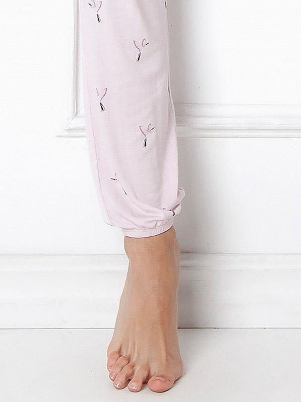 Aruelle viskoosist pidžaama "Cassandra Long Black - Light Pink"