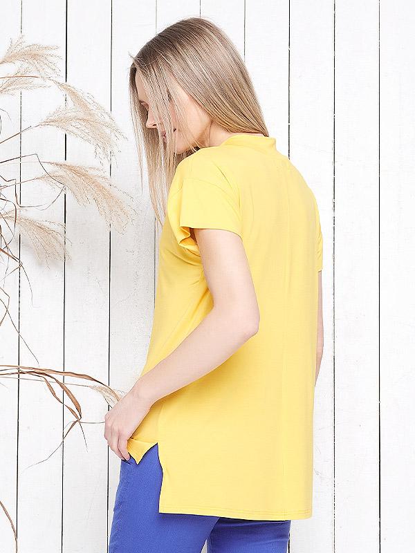 Lega Асимметричная блузка из вискозы "Berta Yellow"