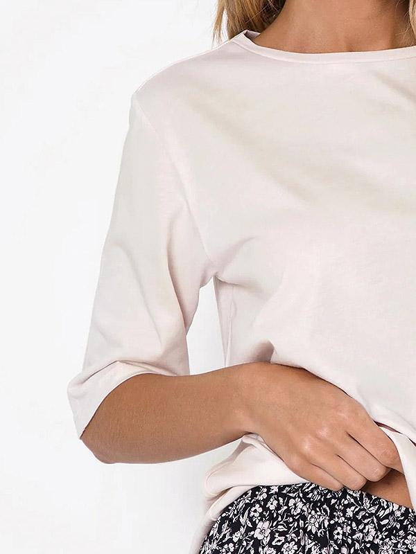 Aruelle пижама из натурального волокна "Haven Short Cream - Black Flower Print"