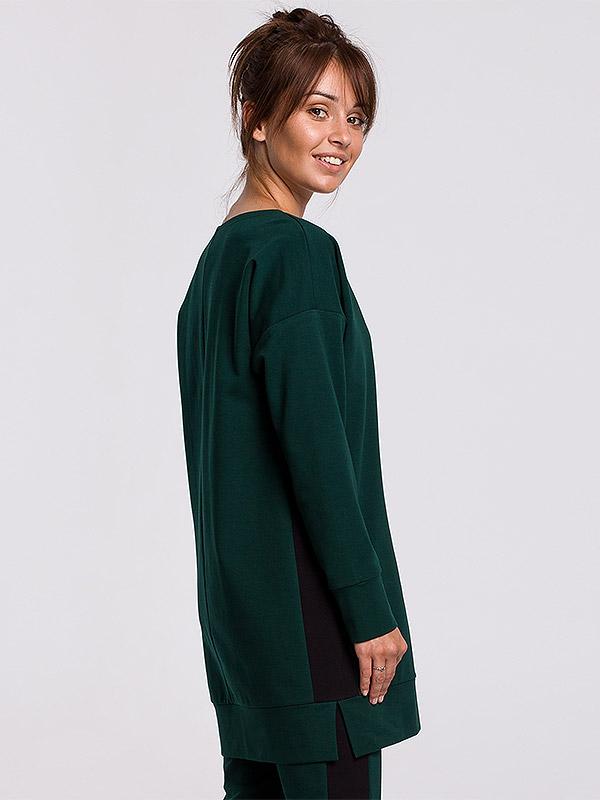 BeWear puuvillane džemper "Terra Dark Green - Black"