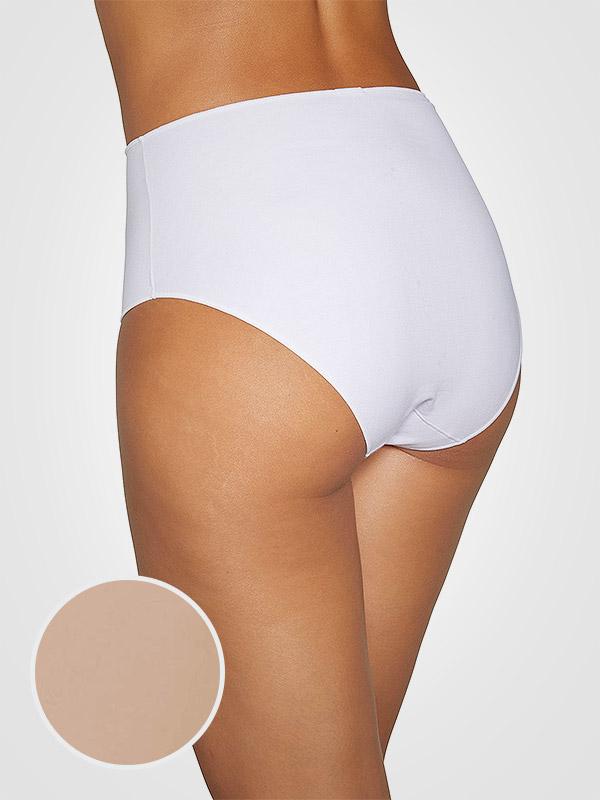 Ysabel Mora allergiavabad puuvillased kõrge vöökohaga püksikud "Tifanny Maxi Nude"