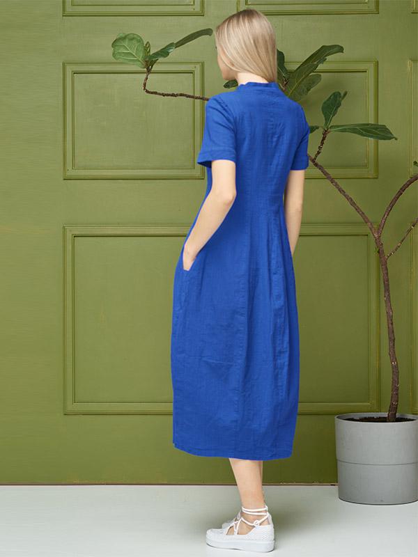 Lega veniv linane kleit "Tiffany Blue"