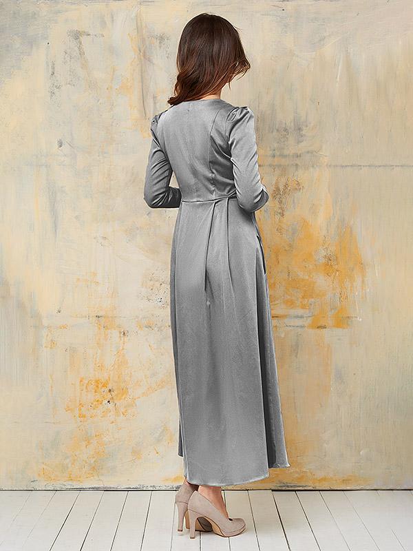 Lega pihasse töödeldud pikk kleit "Lucita Grey"