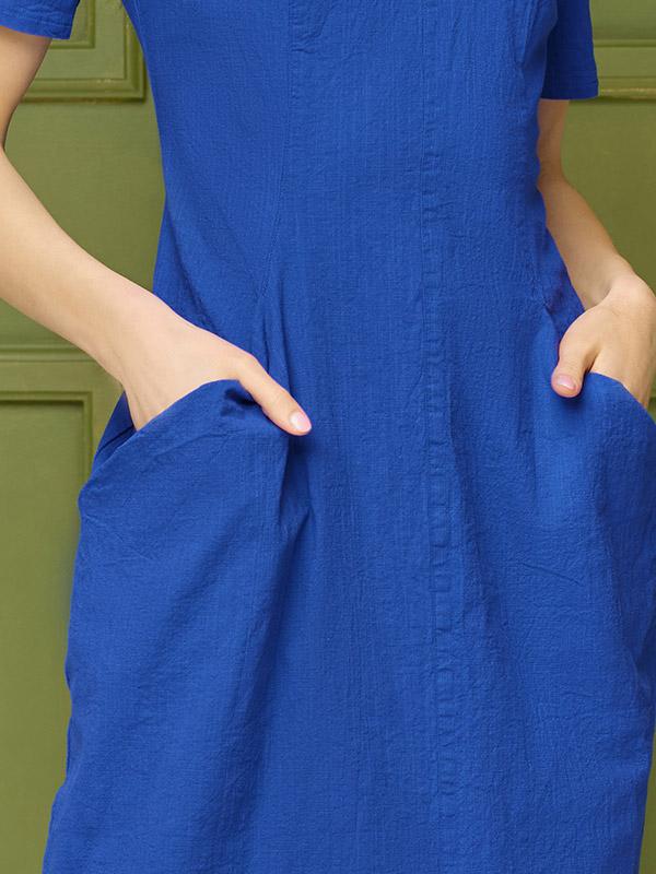 Lega stretch linasest kapuutsiga kleit "Sussana Blue"