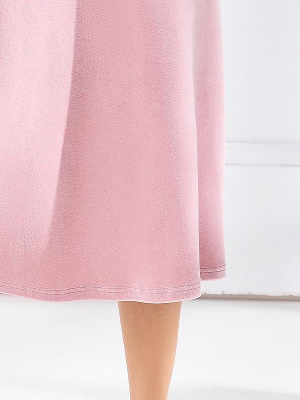 Lega puuvillane vaba lõikega kleit "Melisa Pink Velour"