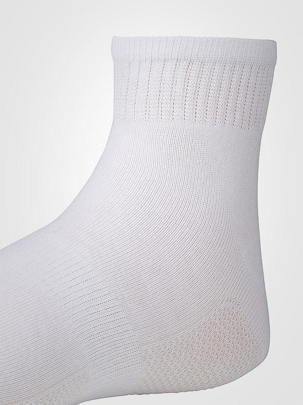 Ysabel Mora 3 paari puuvillaste sportlike sokkide komplekt "Ankle Breathable White"