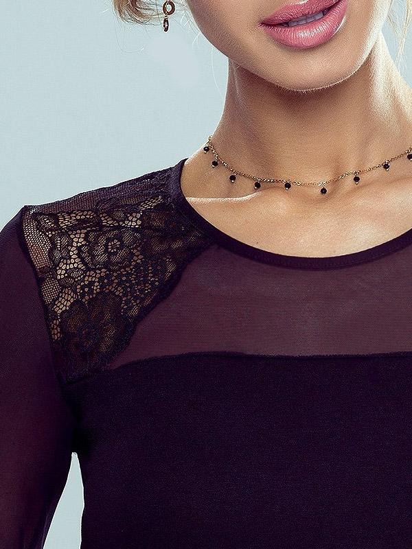 Eldar вискозная блузка с кружевом "Lora Black"