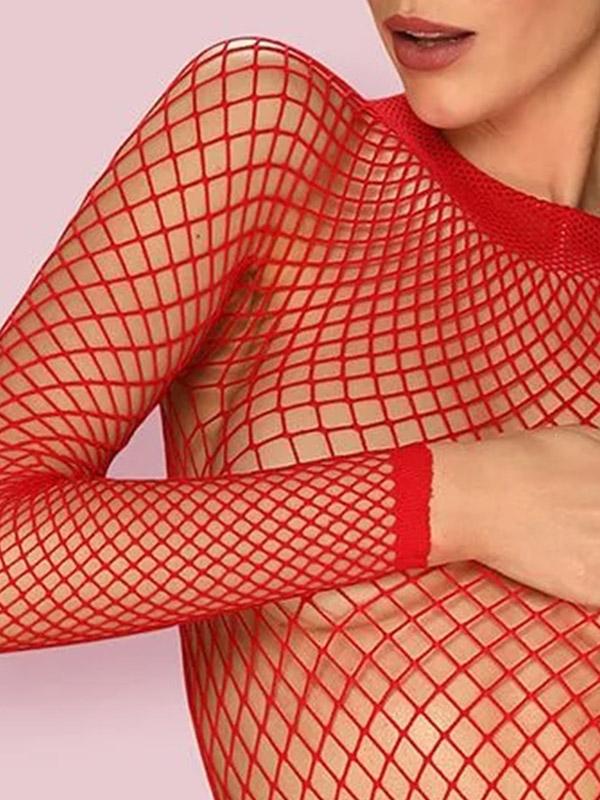 Obsessive suure võrgutekstuuriga trikoo "Dinna Red"