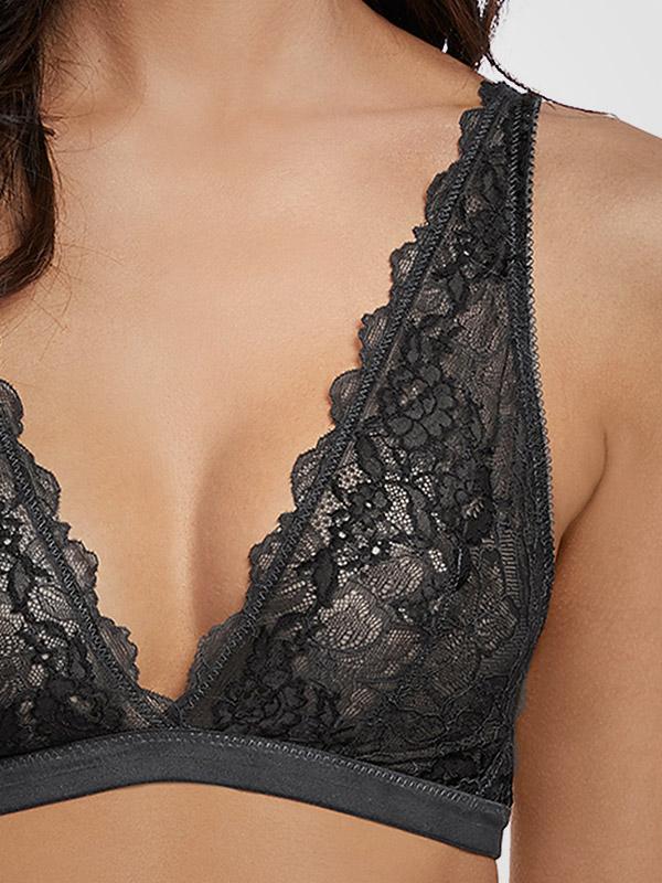 Wacoal pitsist bralette-rinnahoidja "Lace Perfection Charcoal"
