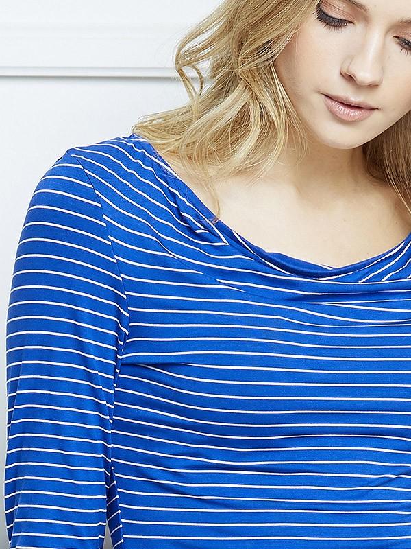Lega вискозная блузка "Livia Blue Stripes"