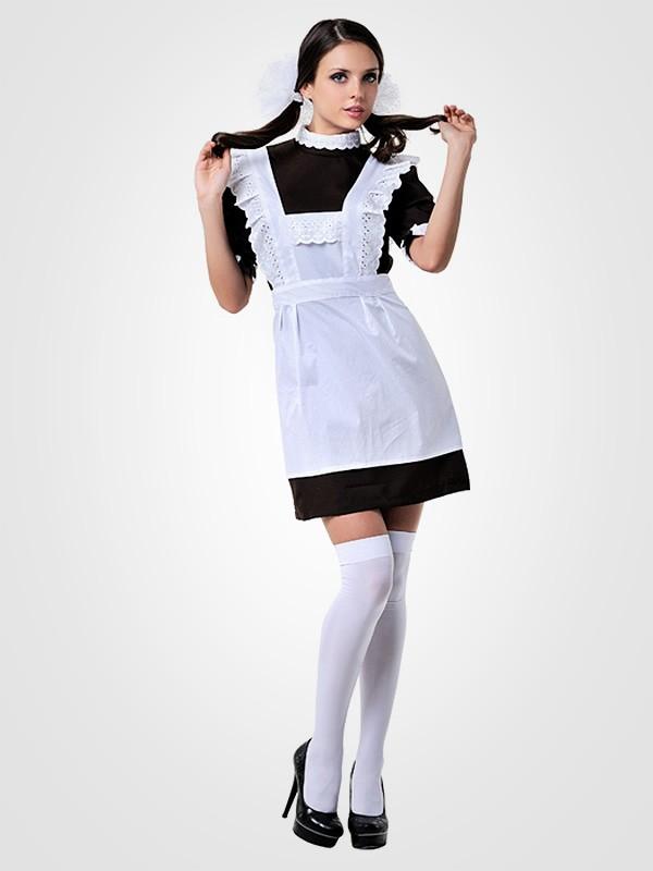 Le Frivole 2-osaline kostüüm "Schoolgirl Morgan Brown - White"