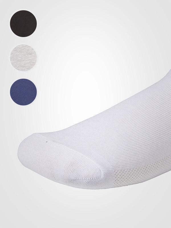 Ysabel Mora 3 paari unisex puuvillaste sportlike sokkide komplekt "Breathable Black - Grey - Navy"