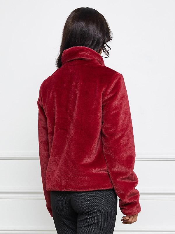 Lega karvasest kangast jakk "Carlotta Faux Red Fur"