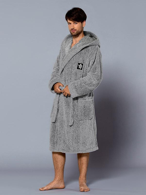 L&L мужской халат с капюшоном "Bruce Melange"