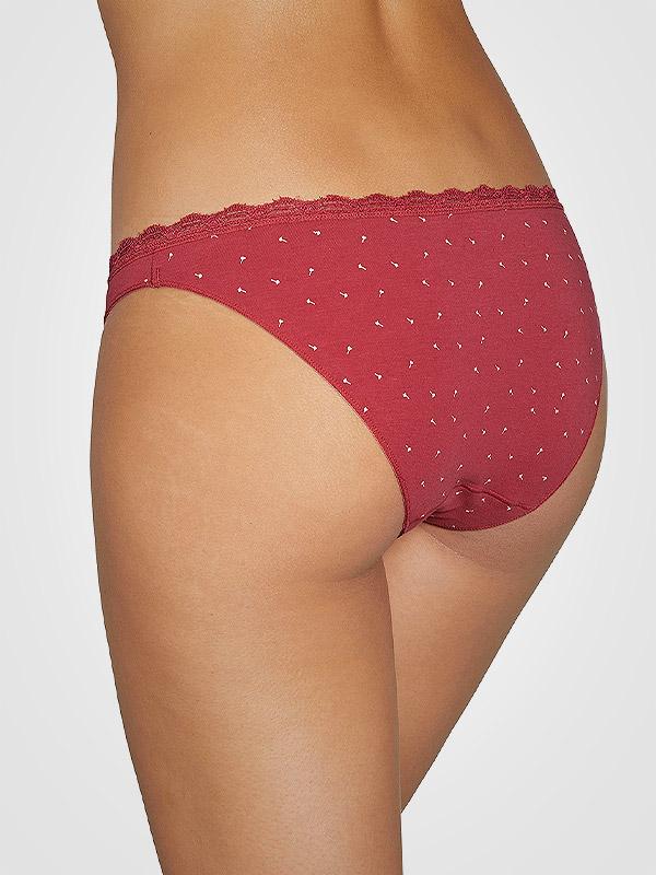 Ysabel Mora 2 paari puuvillaste püksikute komplekt "Berta Mini Red - Dusty Pink"