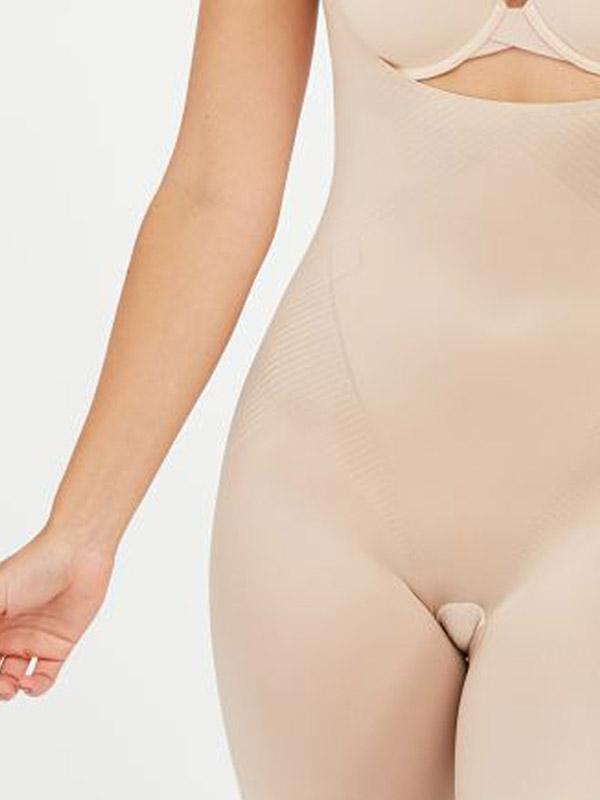 Spanx korrigeeriv avatud rinnaosaga bodi "Thinstincts® Open-Bust Nude"