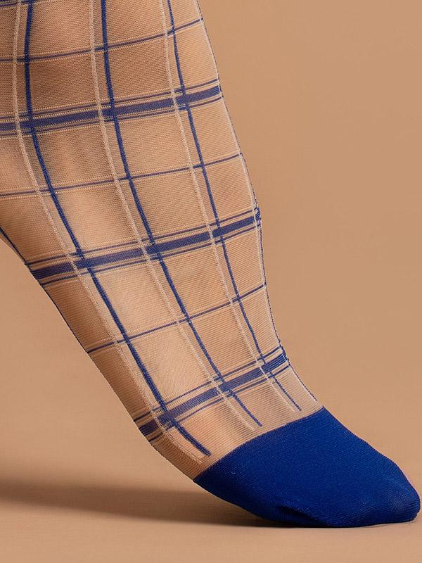 Fiore узорчатые носки "Klein 15 Den Poudre - Blue"