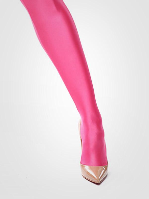 MissO läikivad läbipaistmatud avatud lõikega sukkpüksid "Glossy Pink"