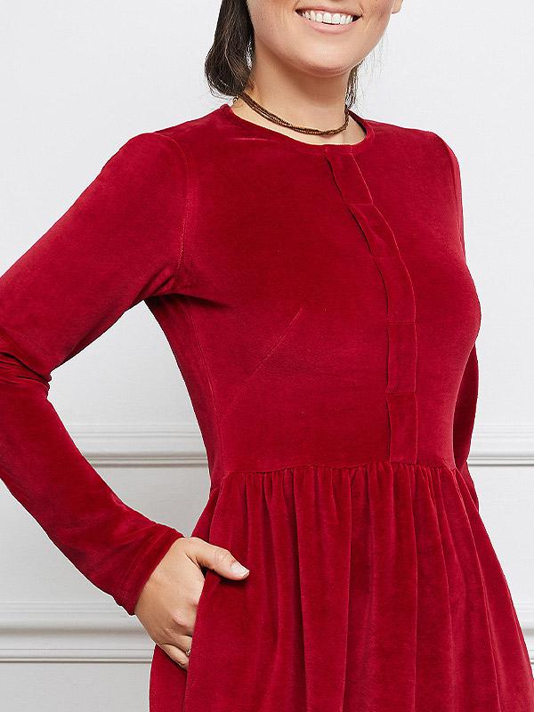 Lega puuvillane kleit "Noelle Red Velour"