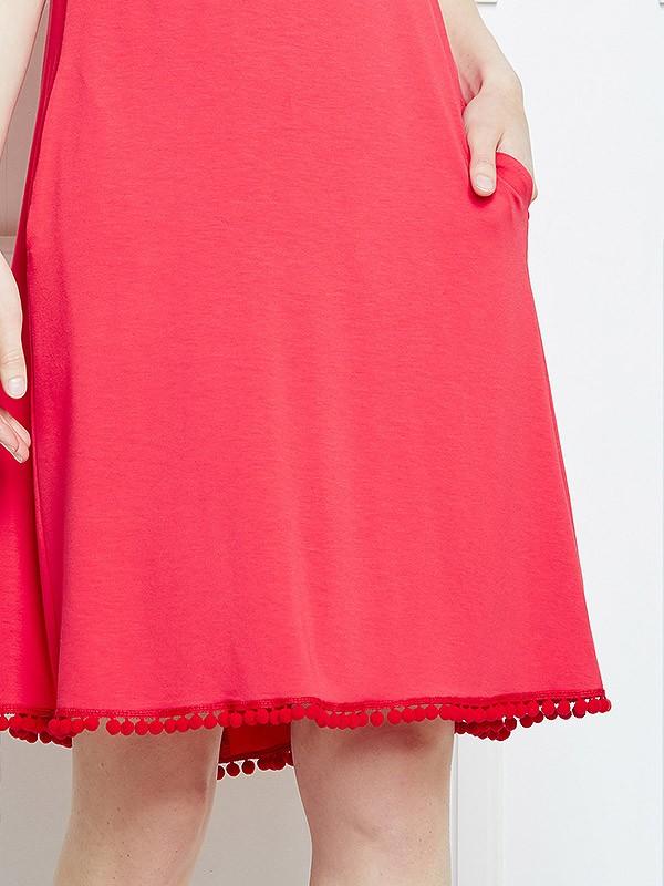 Lega вискозное платье "Caroline Coral Red"