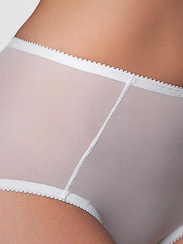 Nylon Dreams läbipaistvad püksikud "Sheer Mesh Panty White"