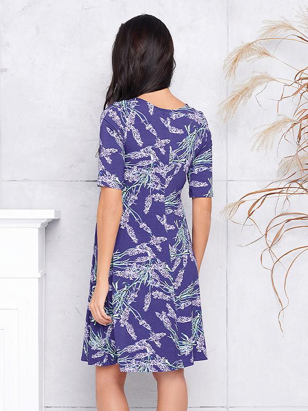 Lega viskoosist kleit "Adita Lavender Print"