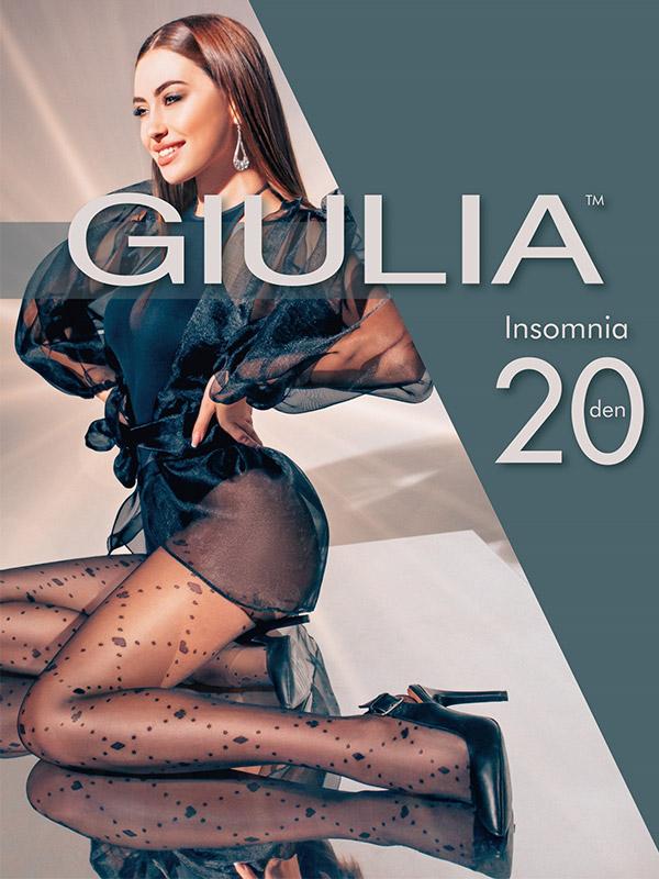 Giulia колготки с узором "Insomnia N.3 20 Den Nero"