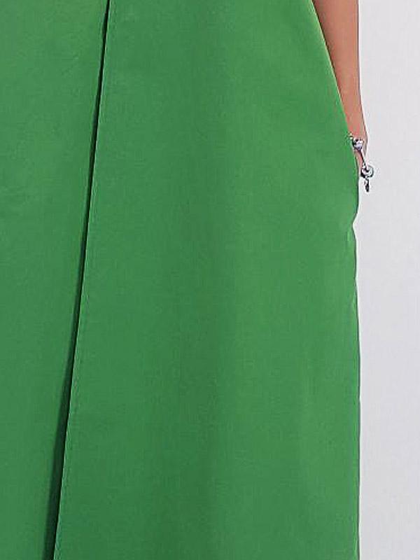 Il Vento E La Seta asümmetriline pikk puuvillane kleit "Pelto Green"