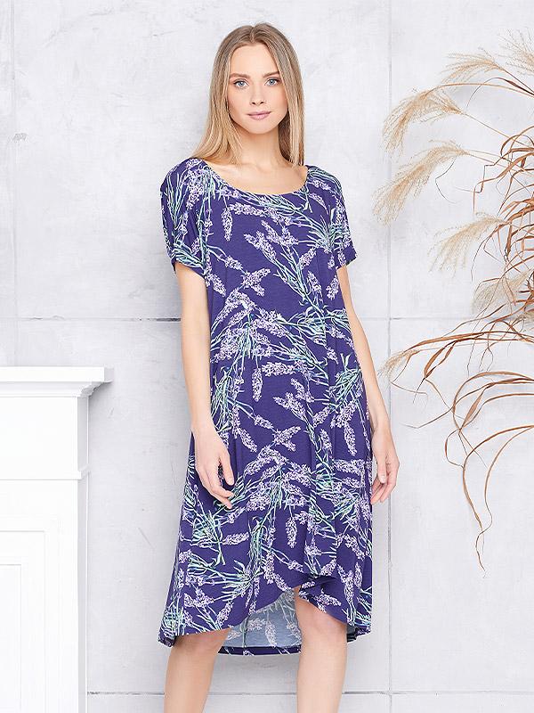 Lega вискозное платье "Innara Lavender Print"