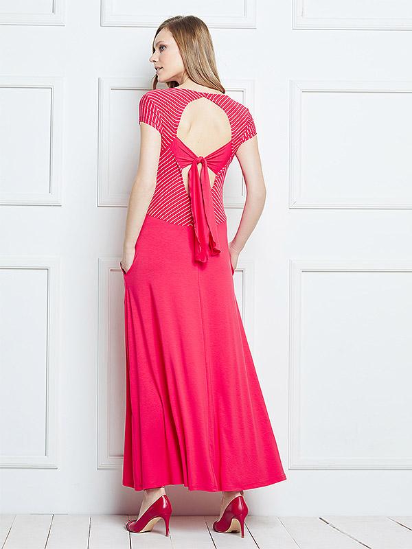 Lega вискозное платье "Vera Coral Red"