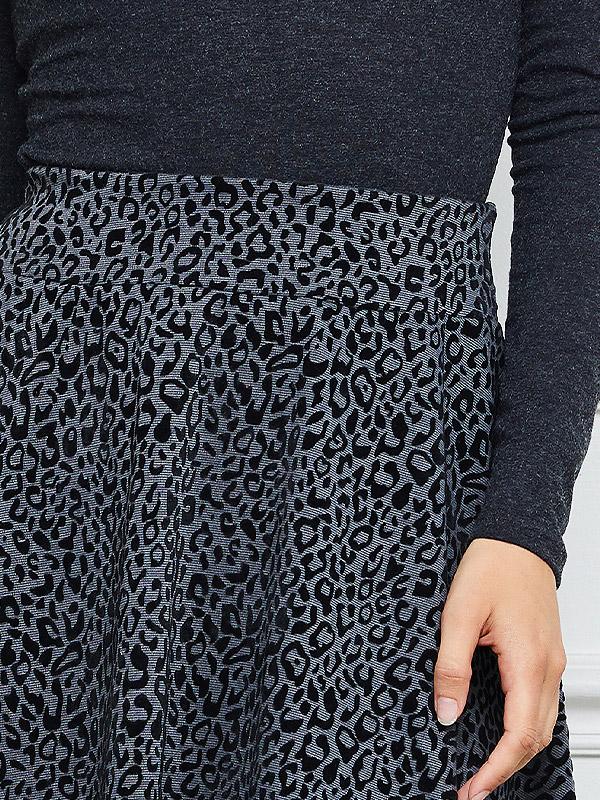 Lega юбка "Daniela Grey - Black Velour Cheetah Pattern"